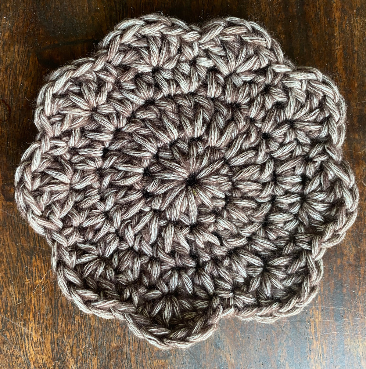 Handmade Scalloped Crochet Coasters Set