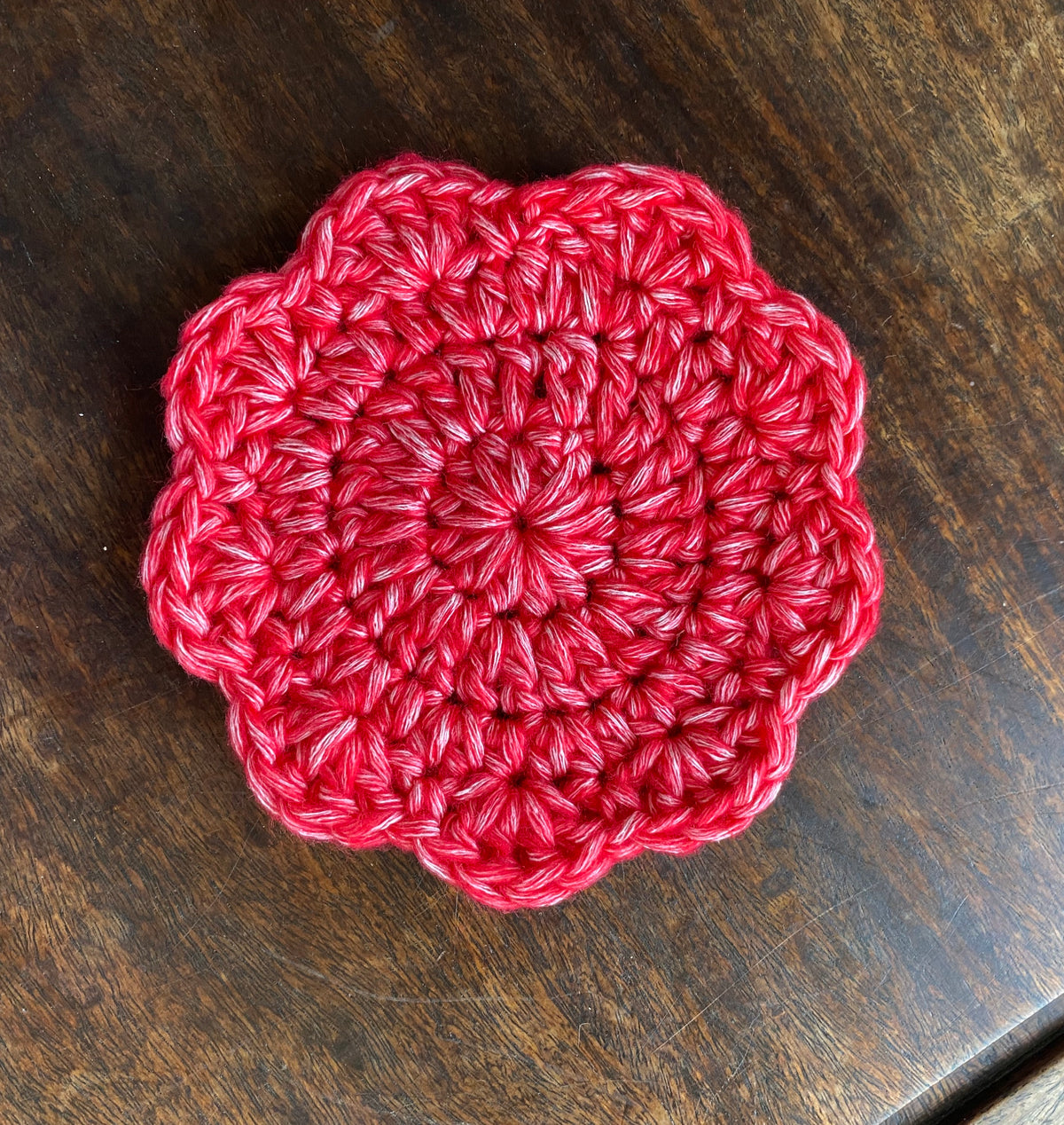 Handmade Scalloped Crochet Coasters Set