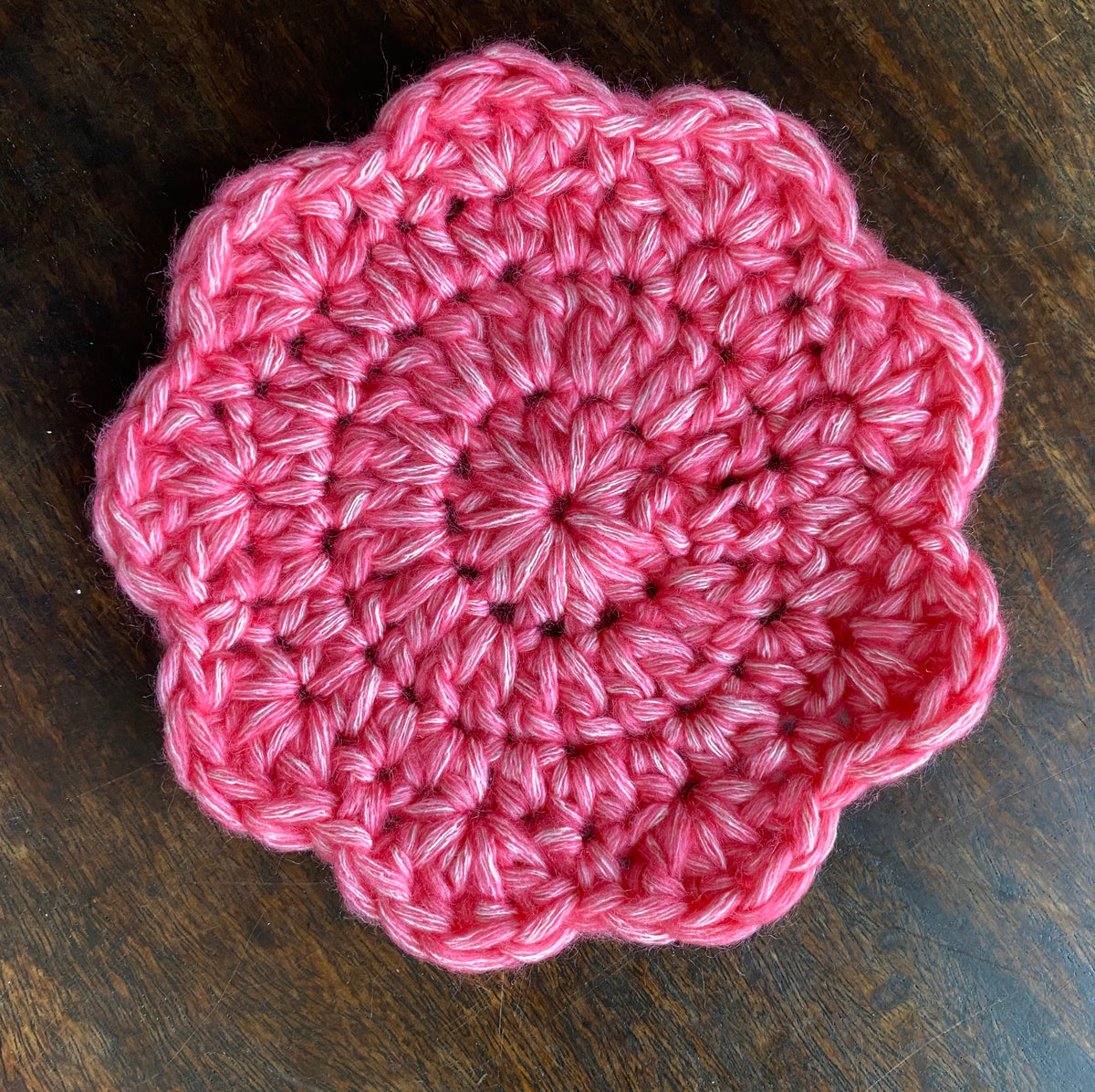 Handmade Scalloped Crochet Coasters Set