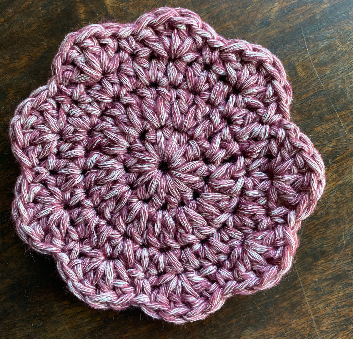 Handmade Scalloped Crochet Coasters Set