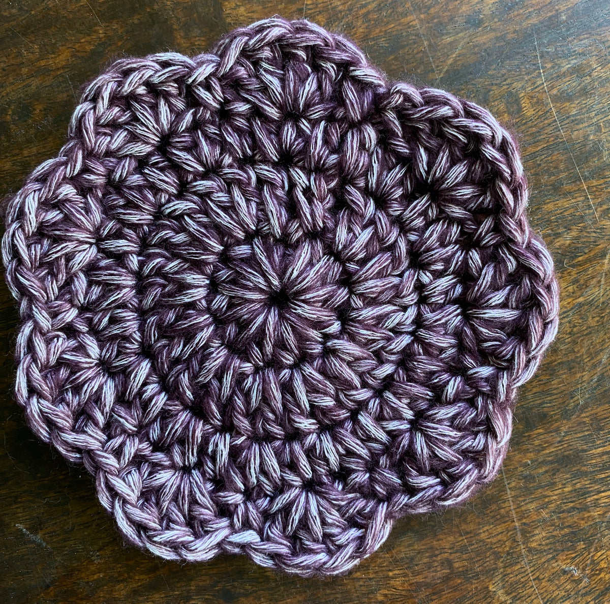 Handmade Scalloped Crochet Coasters Set