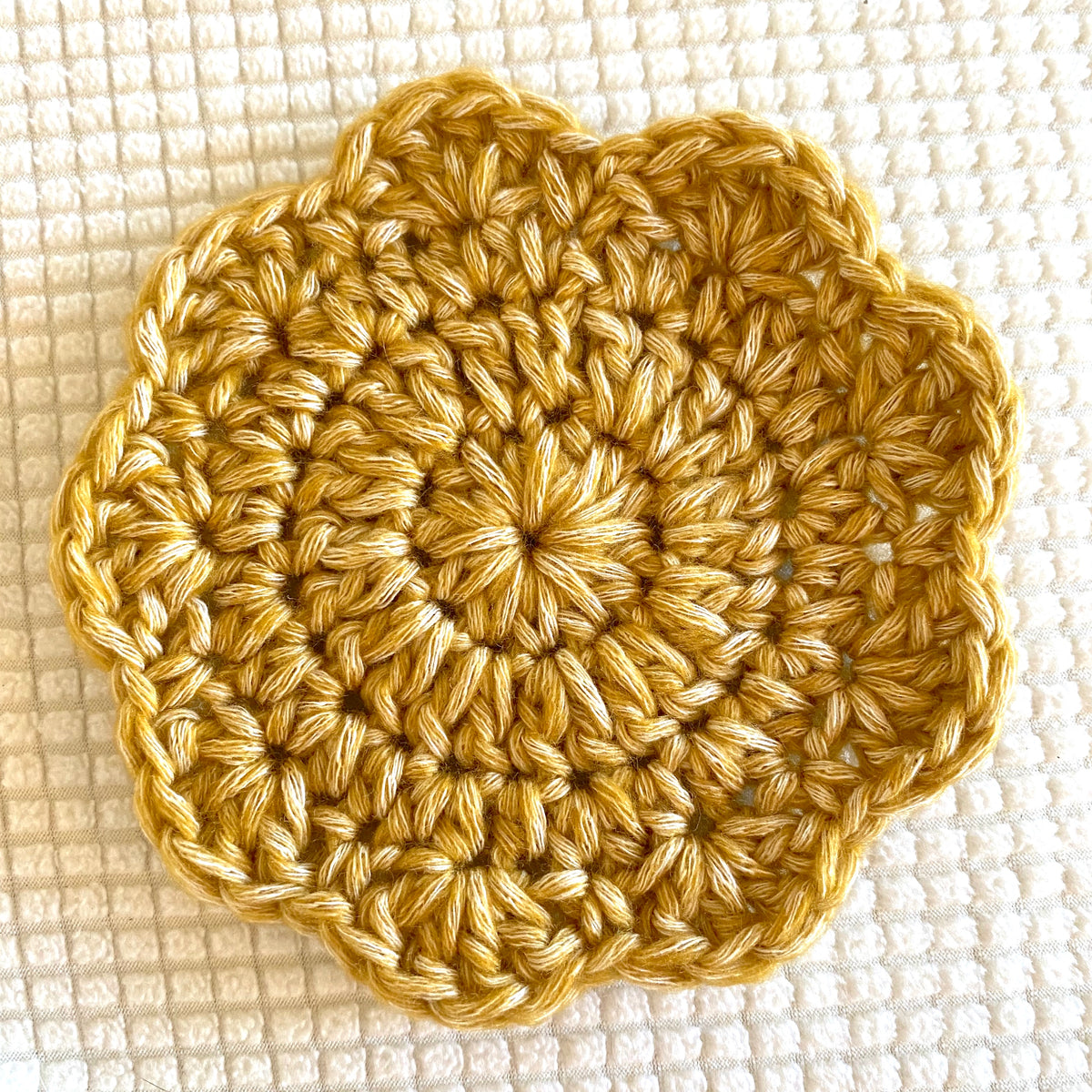 Handmade Scalloped Crochet Coasters Set