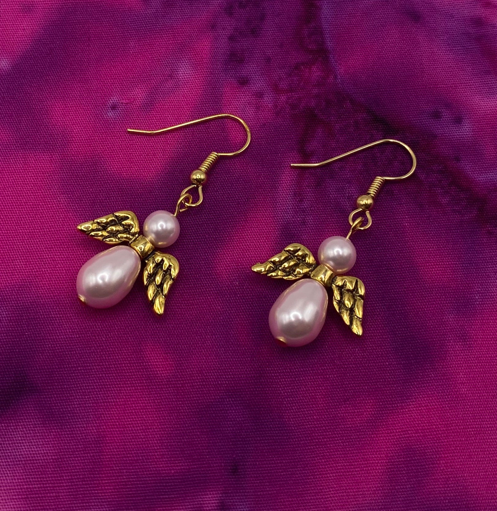 Soft Pink Angel Earrings