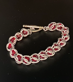 Red Swarovski Crystal Chainmail Bracelet - Captive Bead