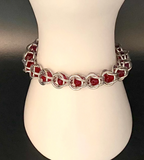Red Swarovski Crystal Chainmail Bracelet - Captive Bead