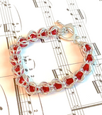 Red Swarovski Crystal Chainmail Bracelet - Captive Bead