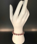Red Swarovski Crystal Chainmail Bracelet - Captive Bead