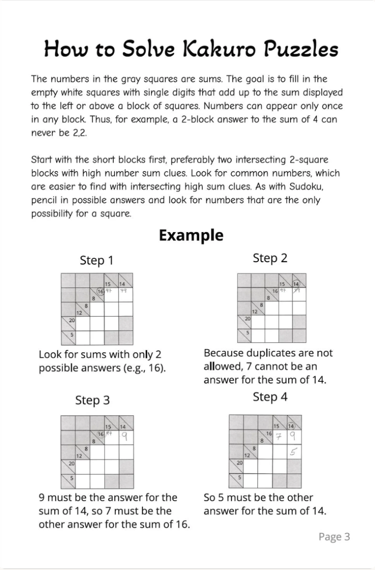 Elusive Kakuro Puzzle Book: 150 Puzzles, Easy to Hard