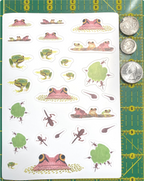 Frog and Tadpole Sticker Sheet
