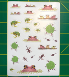 Frog and Tadpole Sticker Sheet
