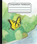 Yellow Swallowtail Butterfly Composition Notebook: College Ruled