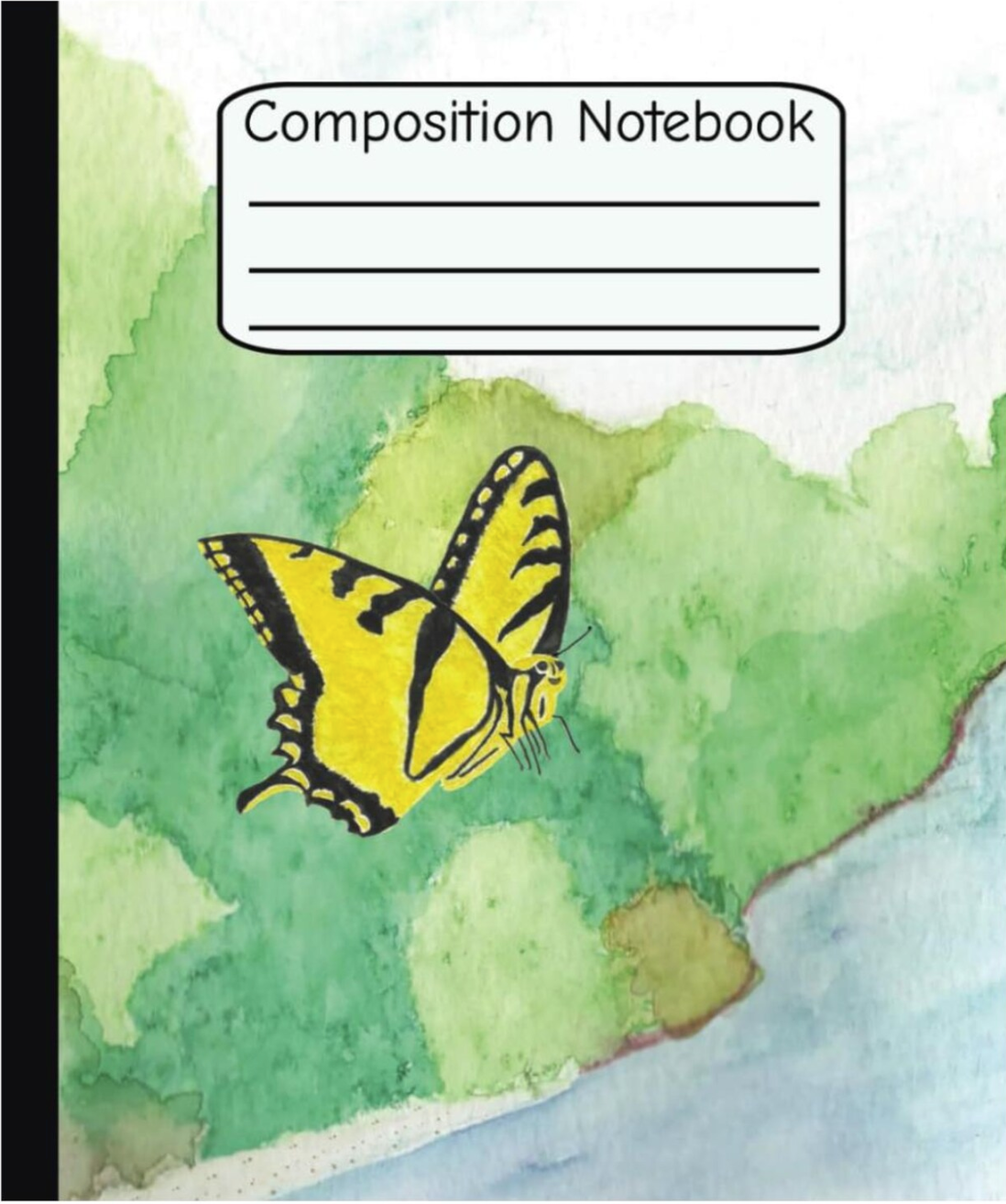 Yellow Swallowtail Butterfly Composition Notebook: College Ruled