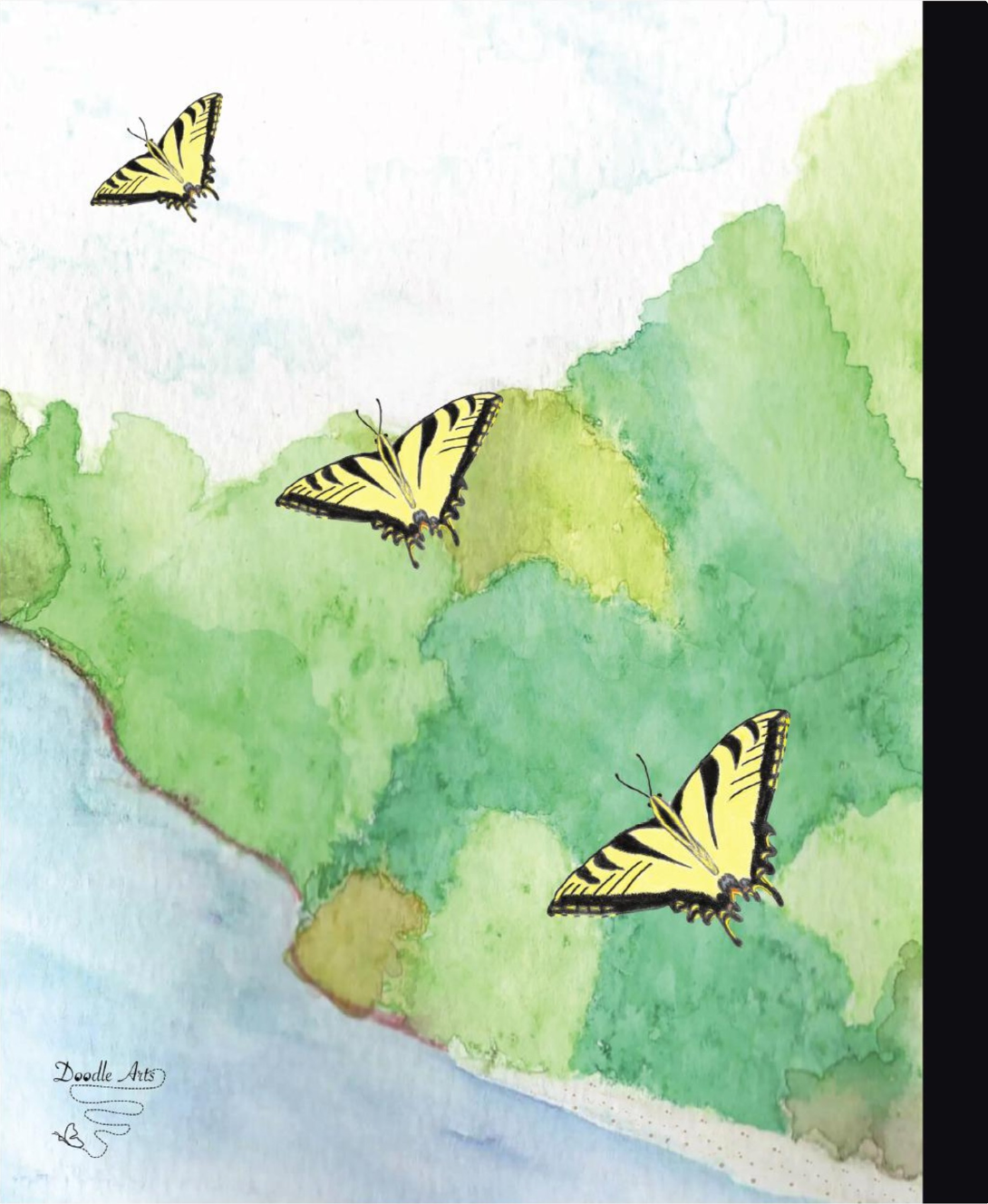 Yellow Swallowtail Butterfly Composition Notebook: College Ruled