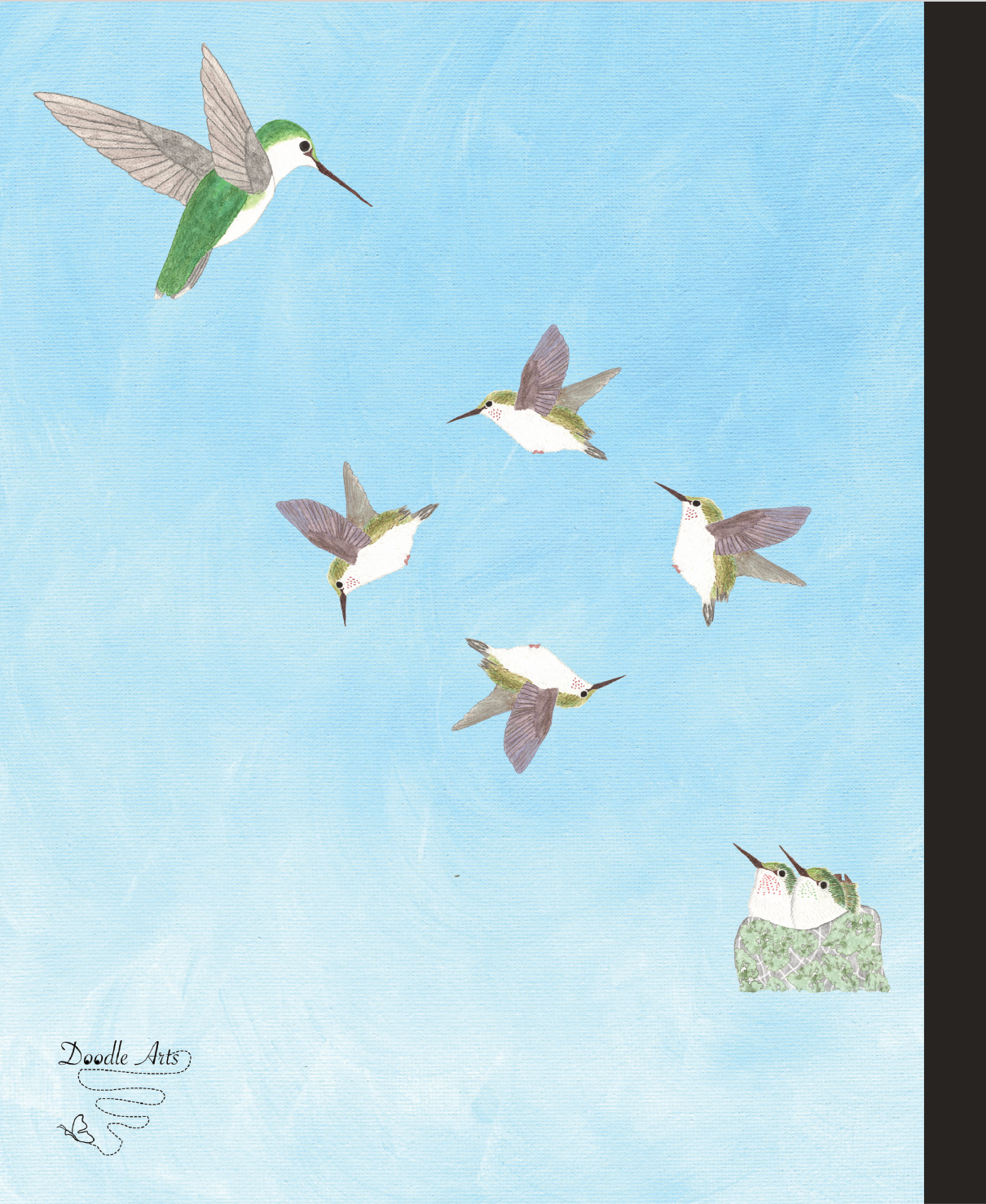Composition Notebook: Yes I Can Hummingbird Affirmation Journal