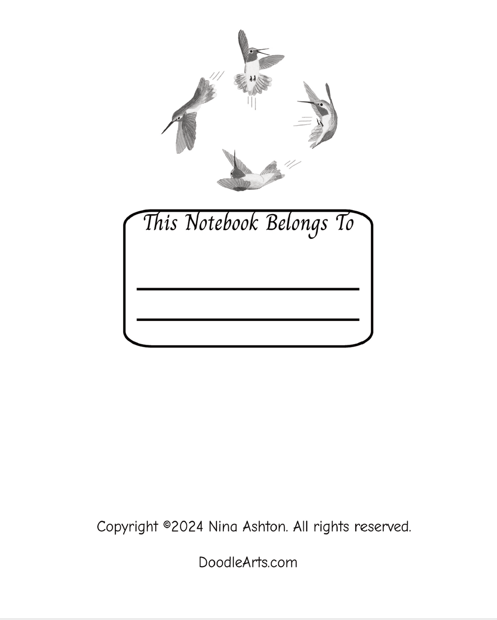 Composition Notebook: Yes I Can Hummingbird Affirmation Journal