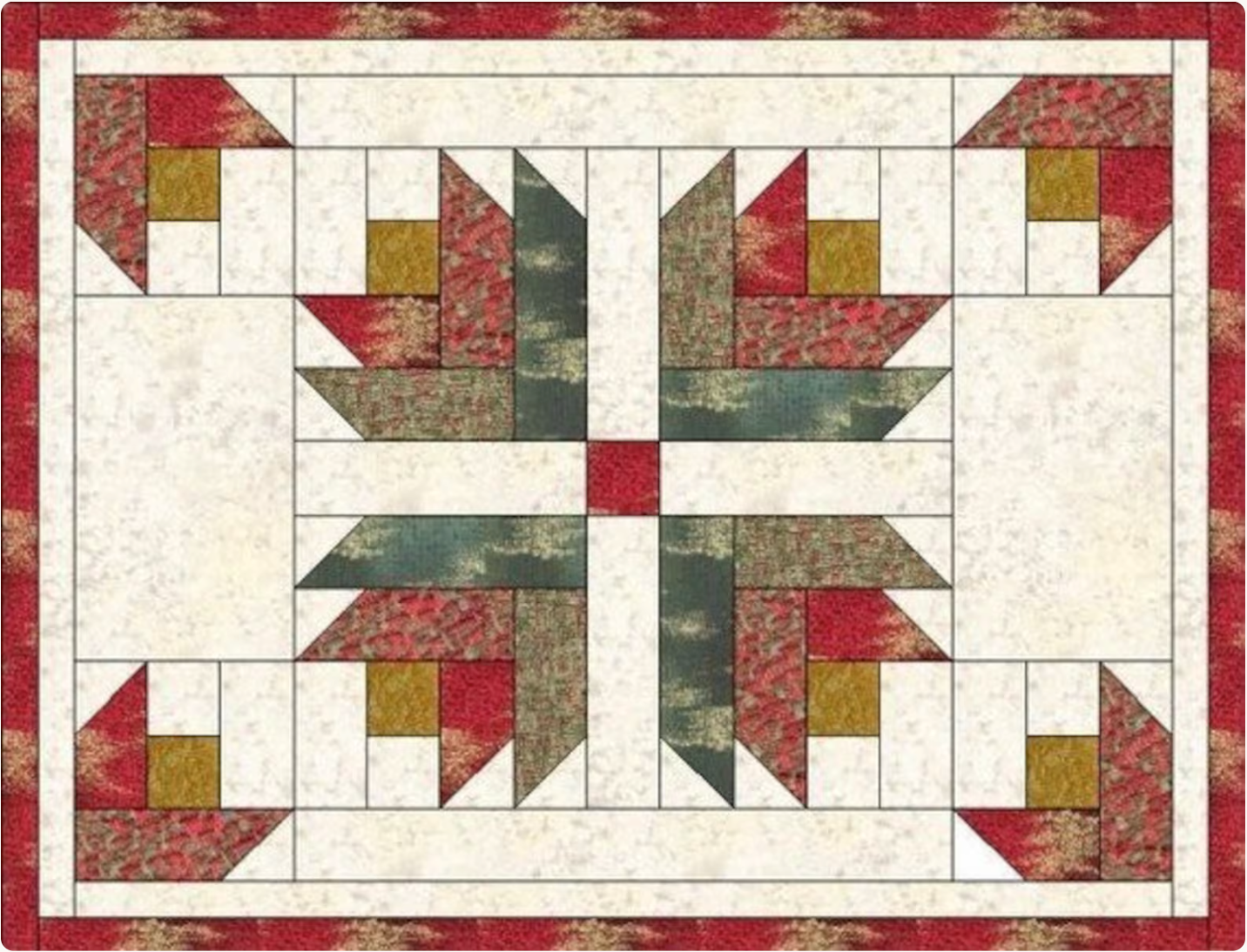 Christmas Cactus Placemats Pattern - DIGITAL DOWNLOAD