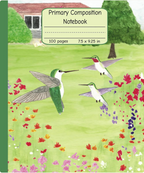 Hummingbird Family Primary Composition Notebook: Draw & Write Journal