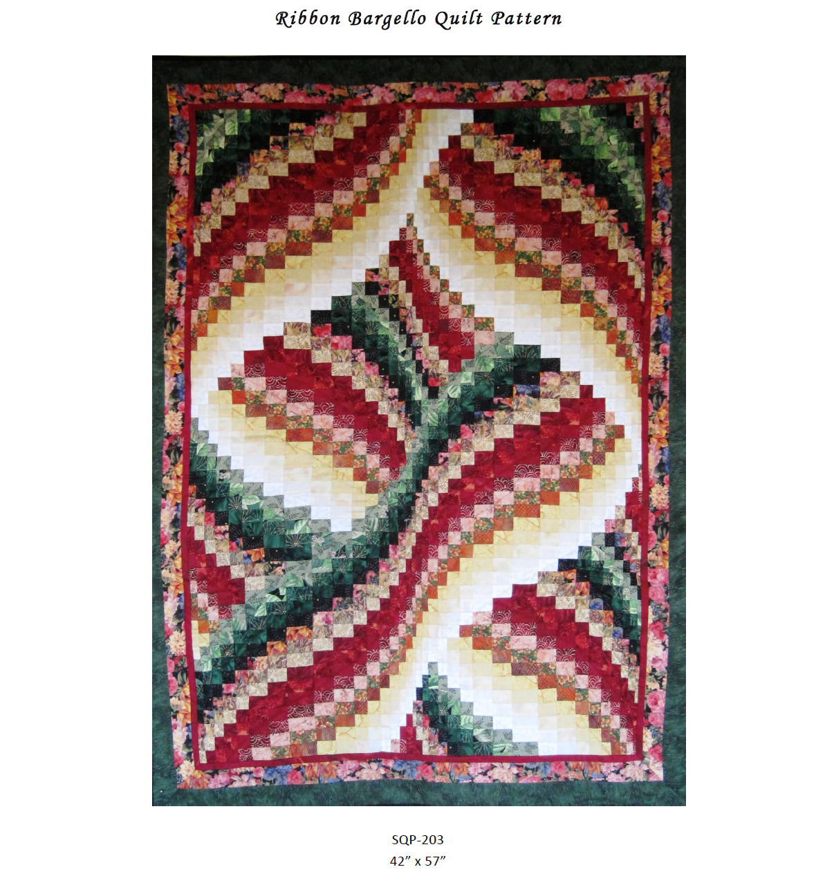 Ribbon Bargello Quilt Pattern - digital, printable download