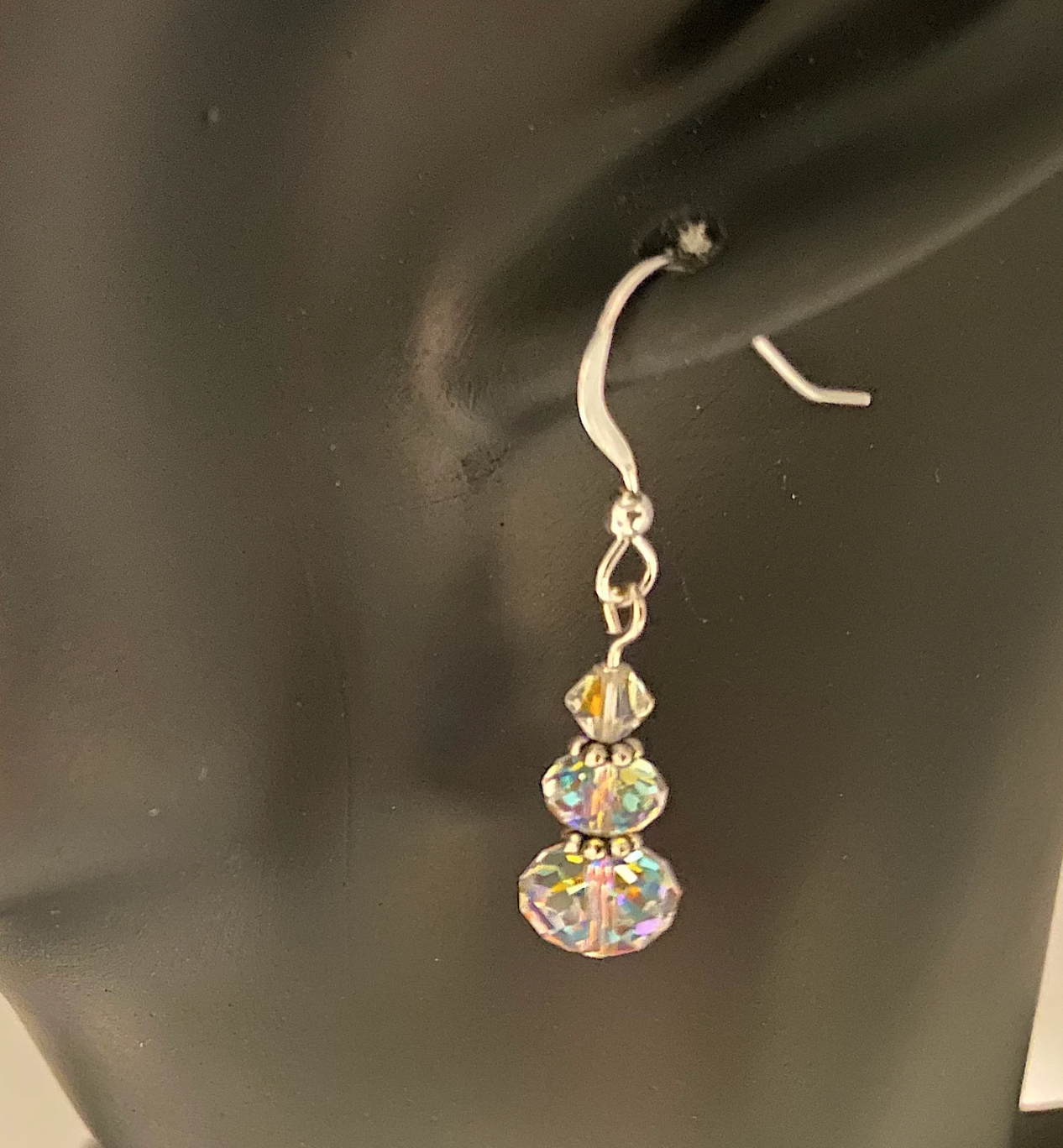 Clear Swarovski® Aurora Borealis Crystal Earrings