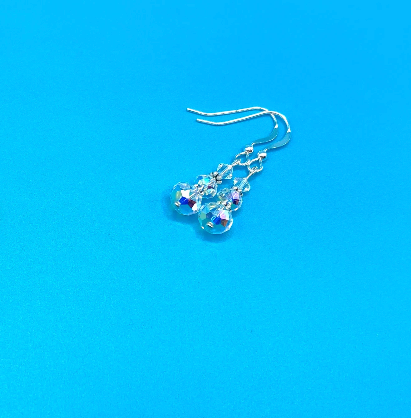 Clear Swarovski® Aurora Borealis Crystal Earrings