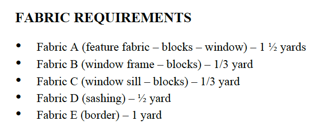 Attic Window Quilt Pattern - DIGITAL DOWNLOAD