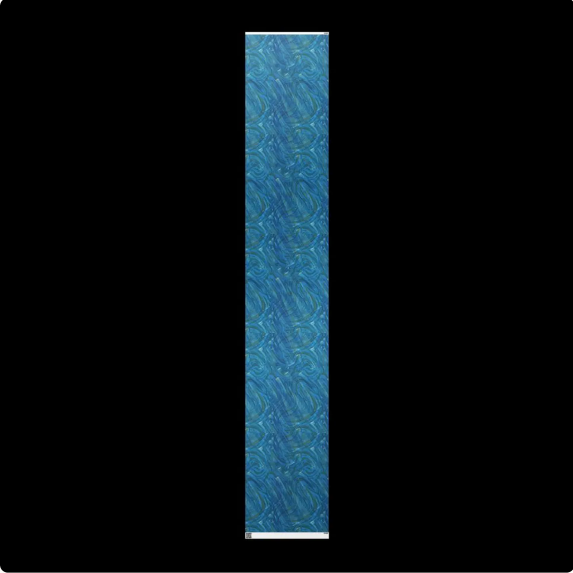 Abstract Blue and Gold Wrapping Paper - Matte or Glossy Finish - 3 roll length options