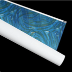 Abstract Blue and Gold Wrapping Paper - Matte or Glossy Finish - 3 roll length options