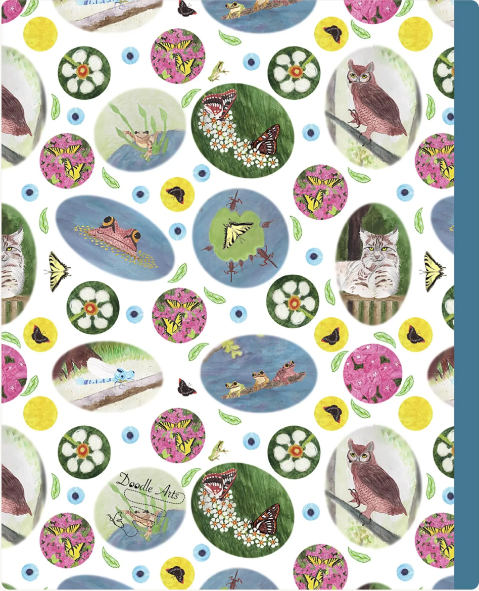 Owl & Animals Primary Composition Notebook: Watercolor Style Journal