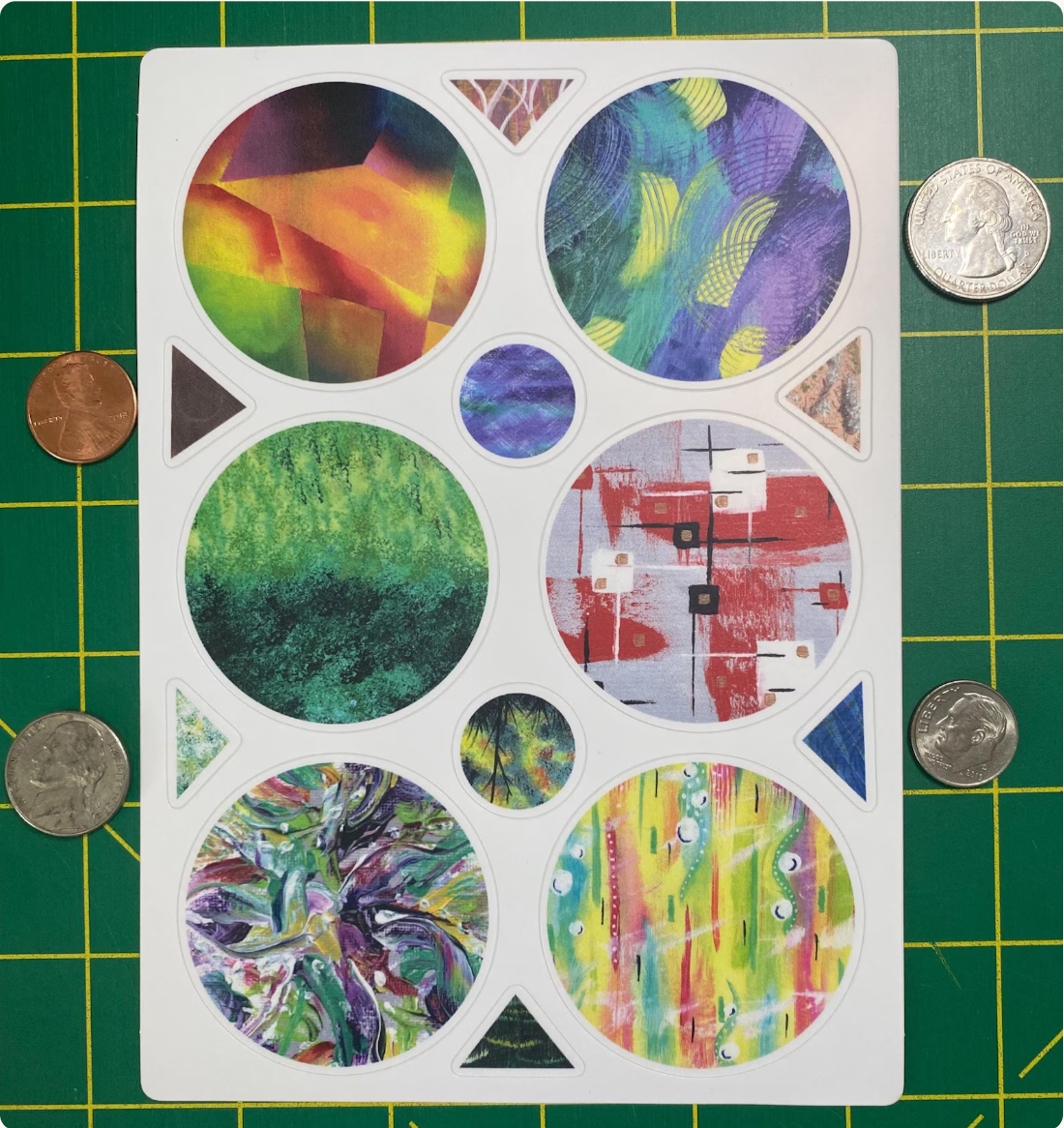 Abstract Art Stickers – Scrapbooking, Journal Ephemera