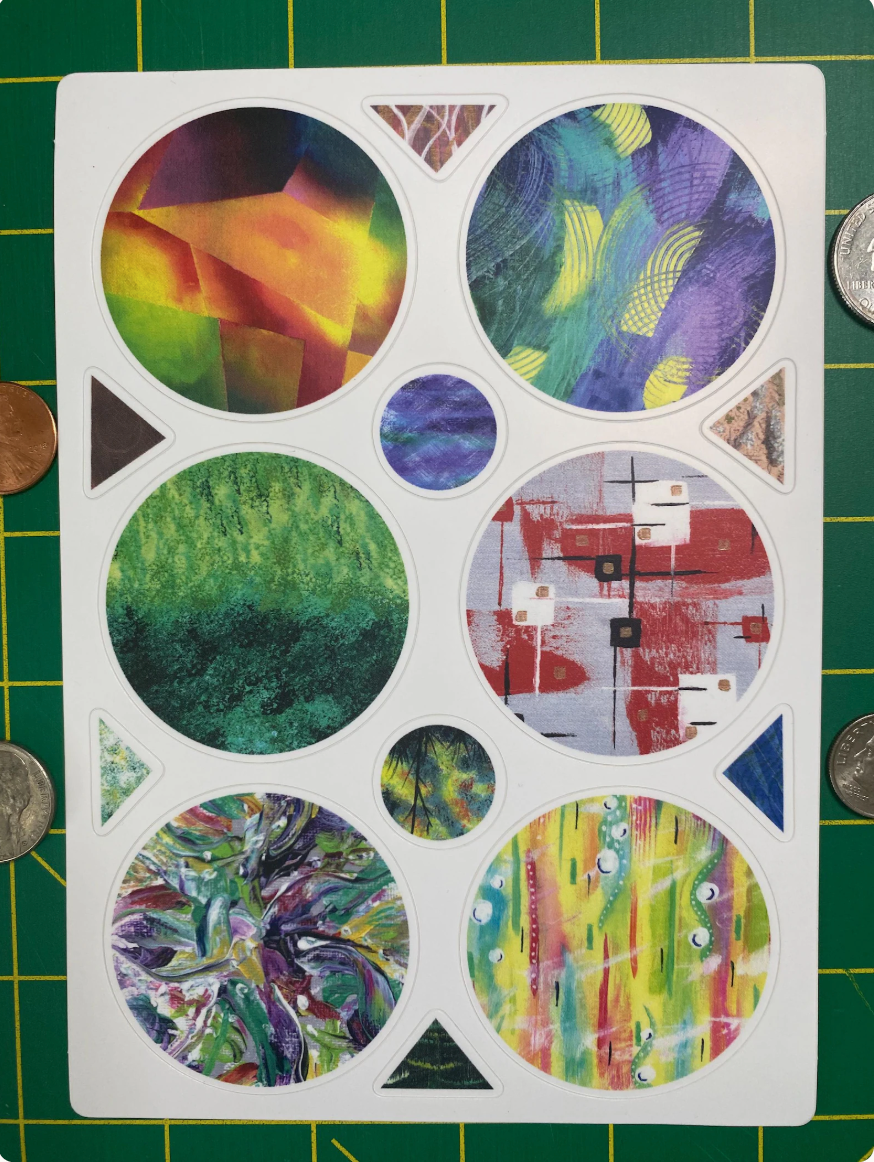 Abstract Art Stickers – Scrapbooking, Journal Ephemera