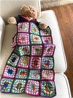 Crochet Doll Blanket and Stuffed Animal Bedding, 18 Inch Doll Crib Blanket, Handmade Toy Cradle Accessories, Plushie Teddy Bear Lovey