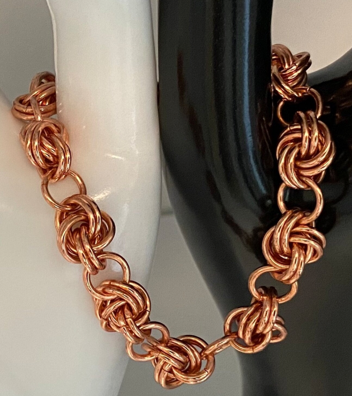 Handmade Copper Knot Chainmaille Bracelet