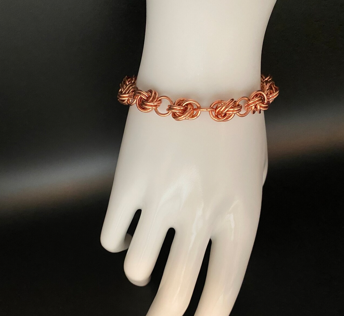 Handmade Copper Knot Chainmaille Bracelet