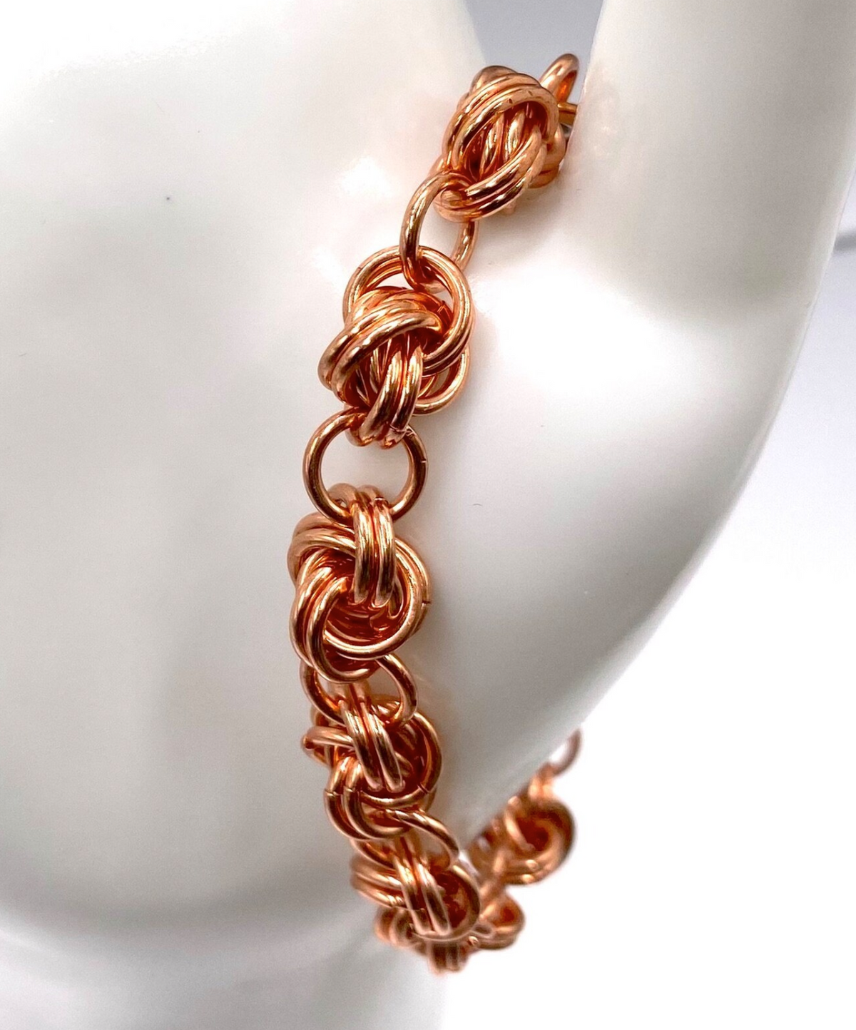 Handmade Copper Knot Chainmaille Bracelet
