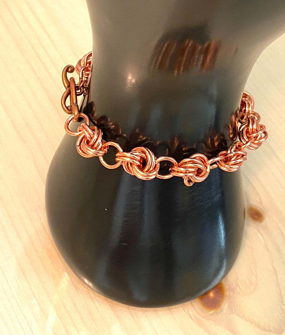 Handmade Copper Knot Chainmaille Bracelet