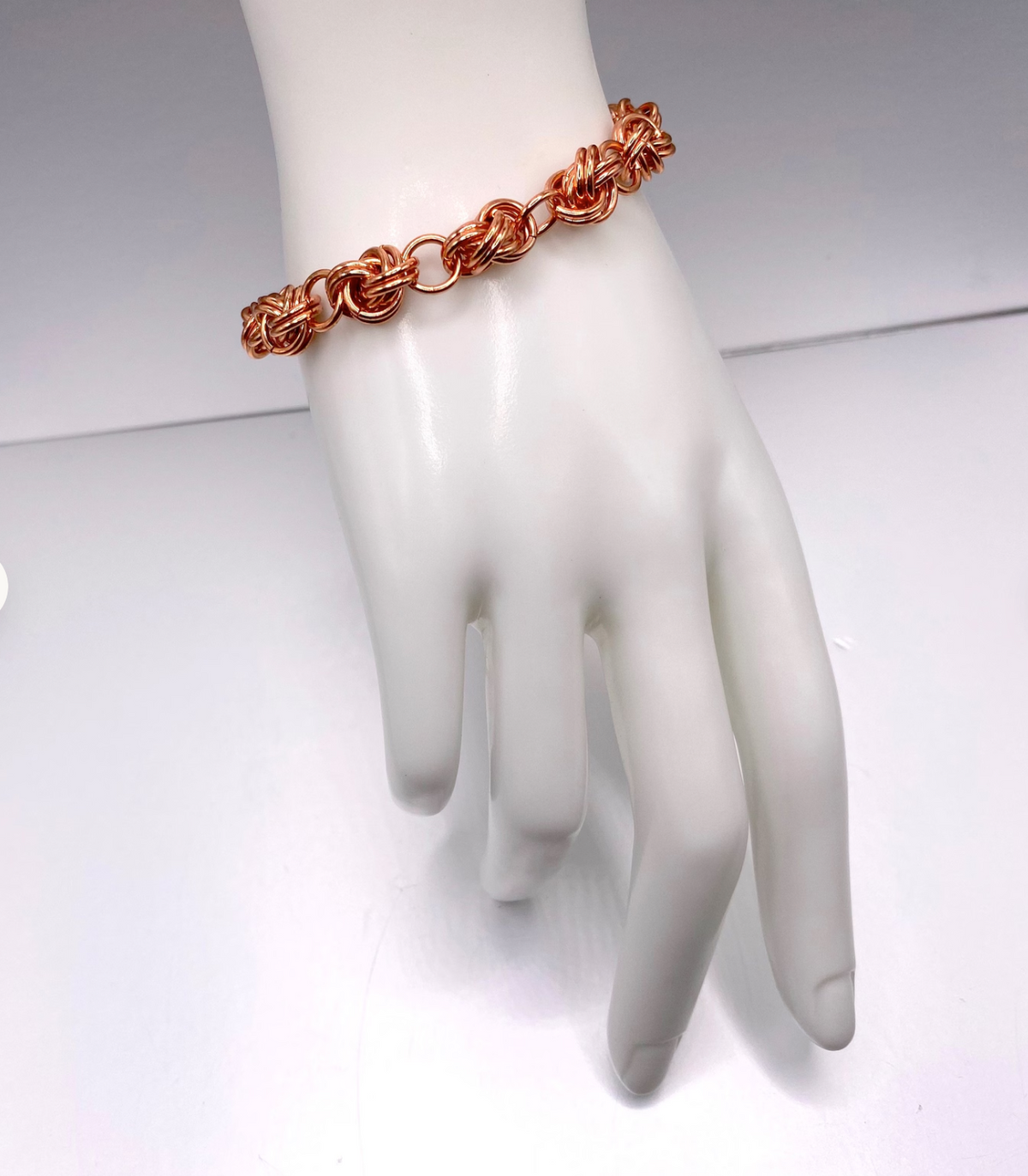 Handmade Copper Knot Chainmaille Bracelet