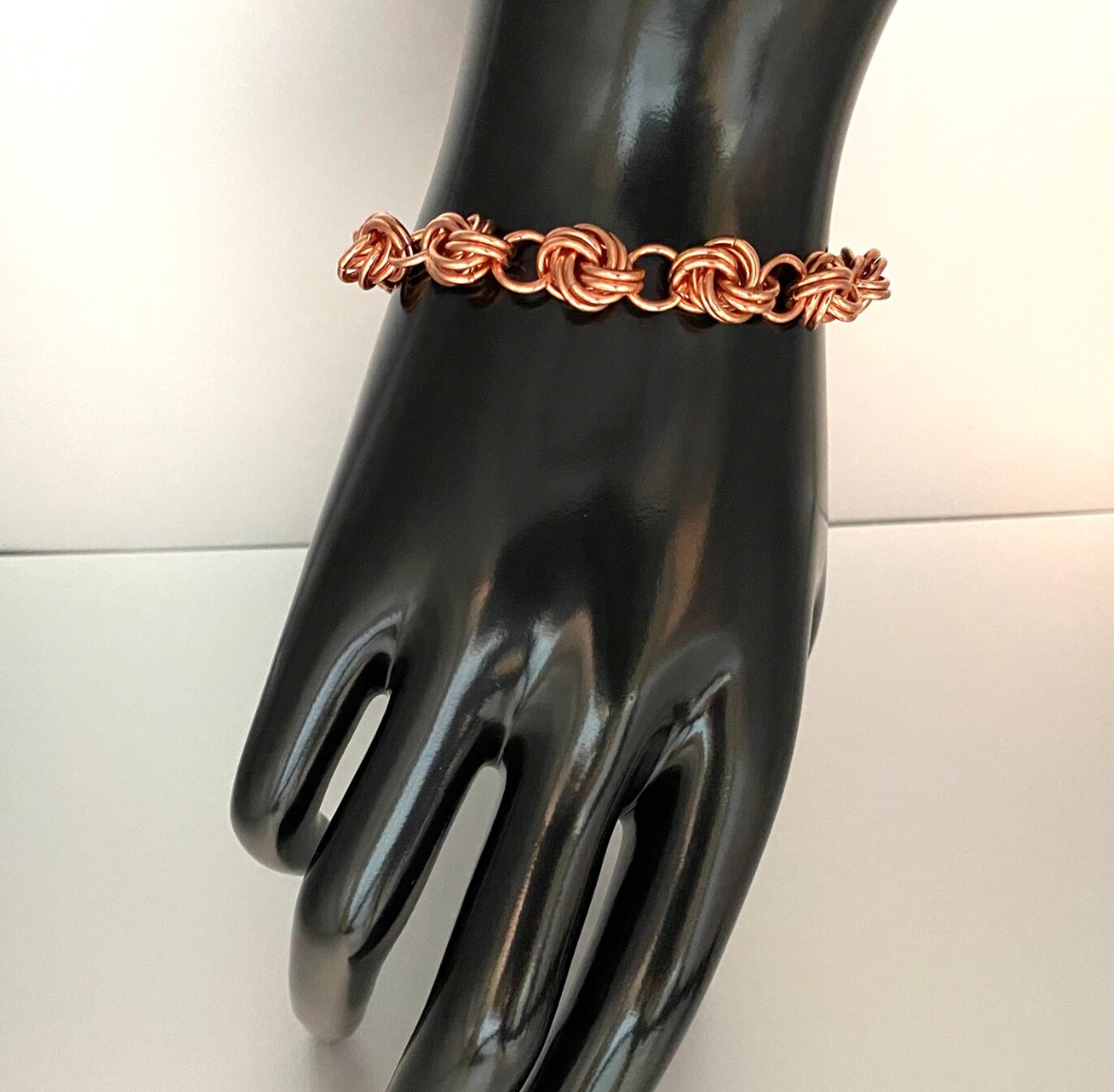 Handmade Copper Knot Chainmaille Bracelet