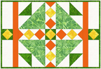 Birds Nest Placemat Quilt Pattern - PDF Digital Download - Modern Table Runner & Placemats Sewing Pattern - Scrappy Stash Buster
