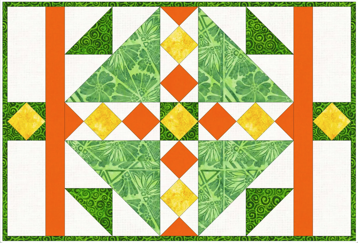 Birds Nest Placemat Quilt Pattern - PDF Digital Download - Modern Table Runner & Placemats Sewing Pattern - Scrappy Stash Buster