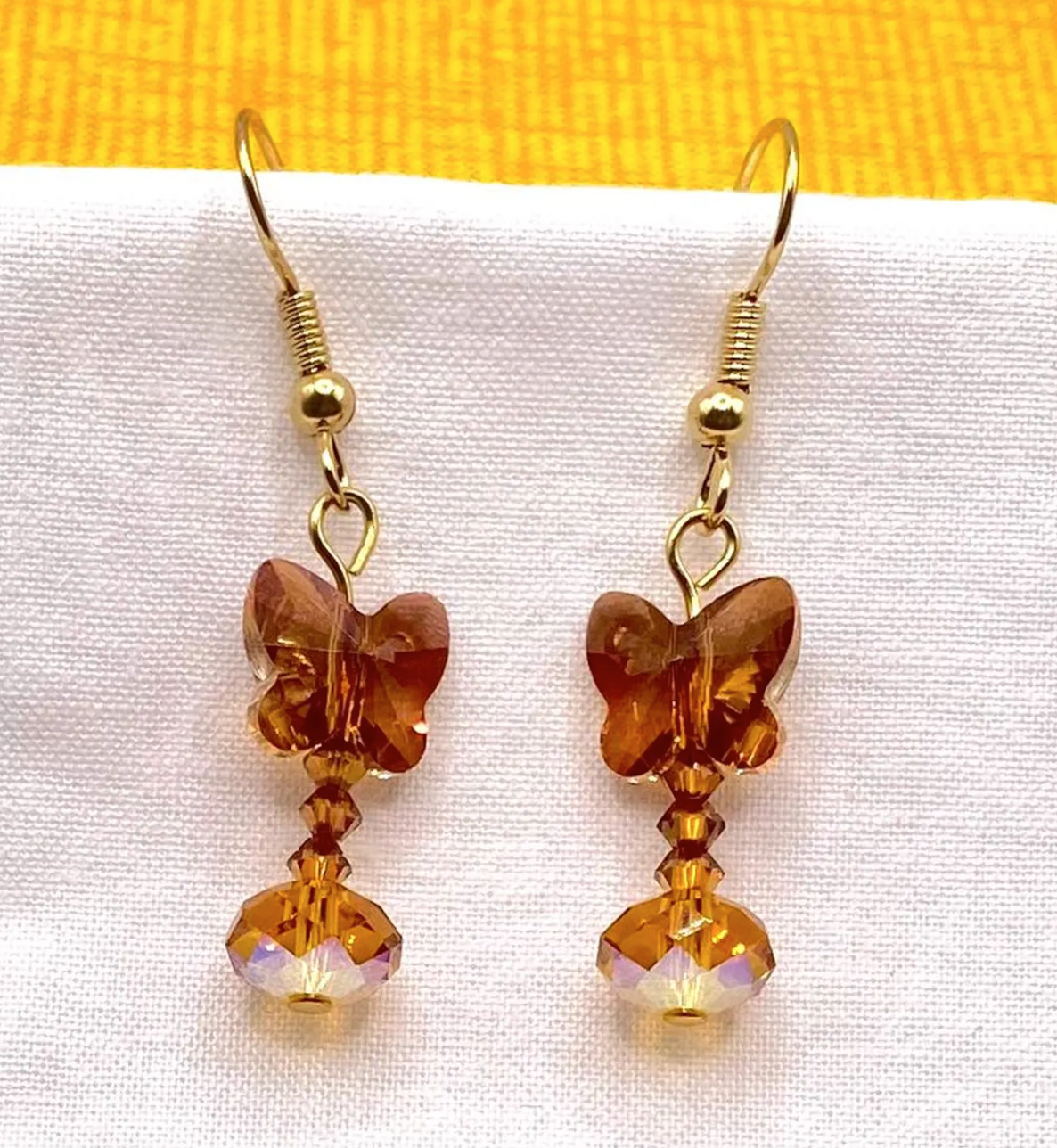Autumn Swarovski® Crystal Butterfly Earrings