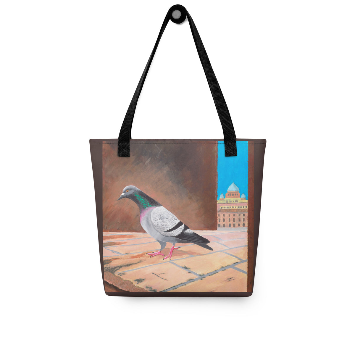 Roman Pigeon with Vatican in Background Tote Bag | Italy Travel Souvenir & Rome Aesthetic