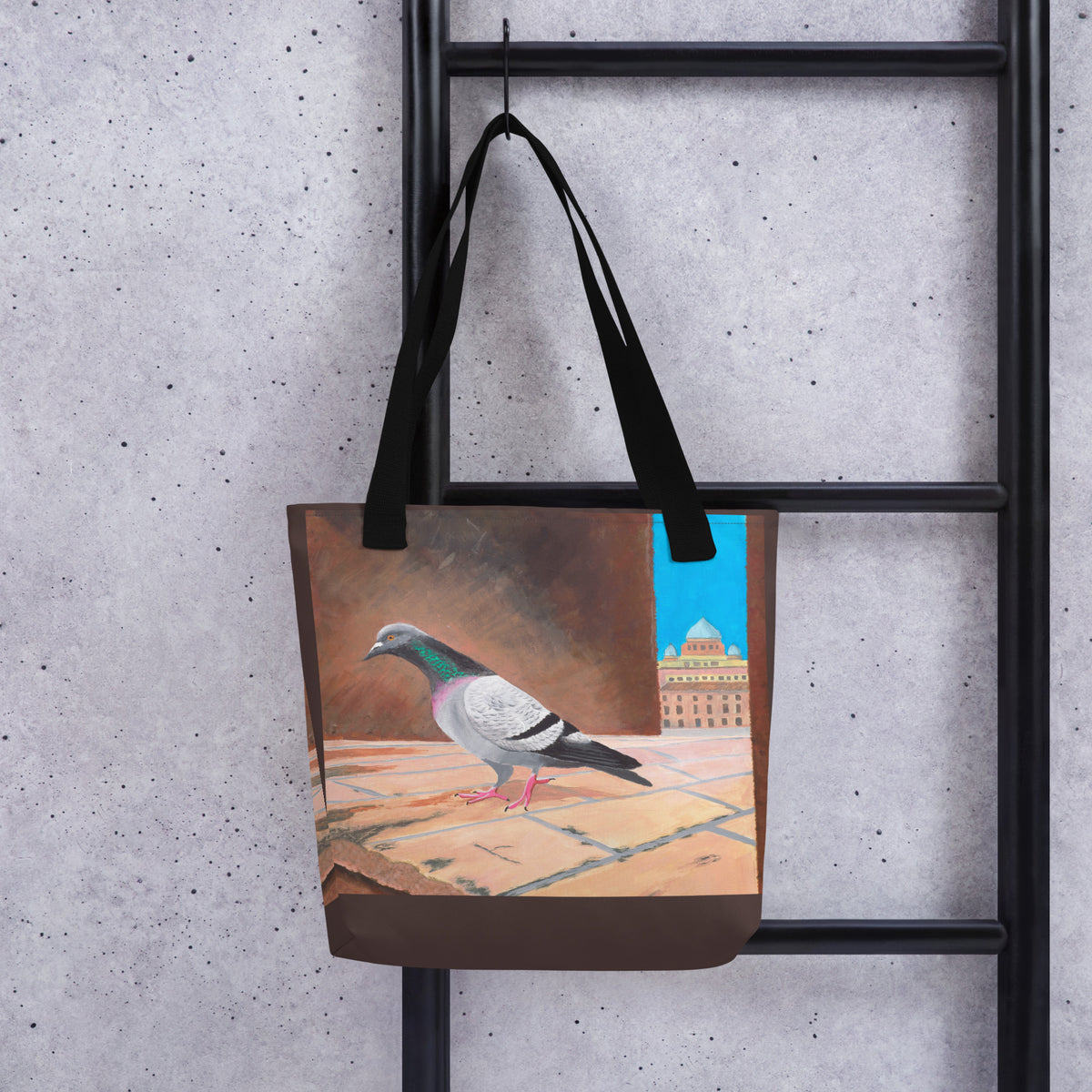 Roman Pigeon with Vatican in Background Tote Bag | Italy Travel Souvenir & Rome Aesthetic