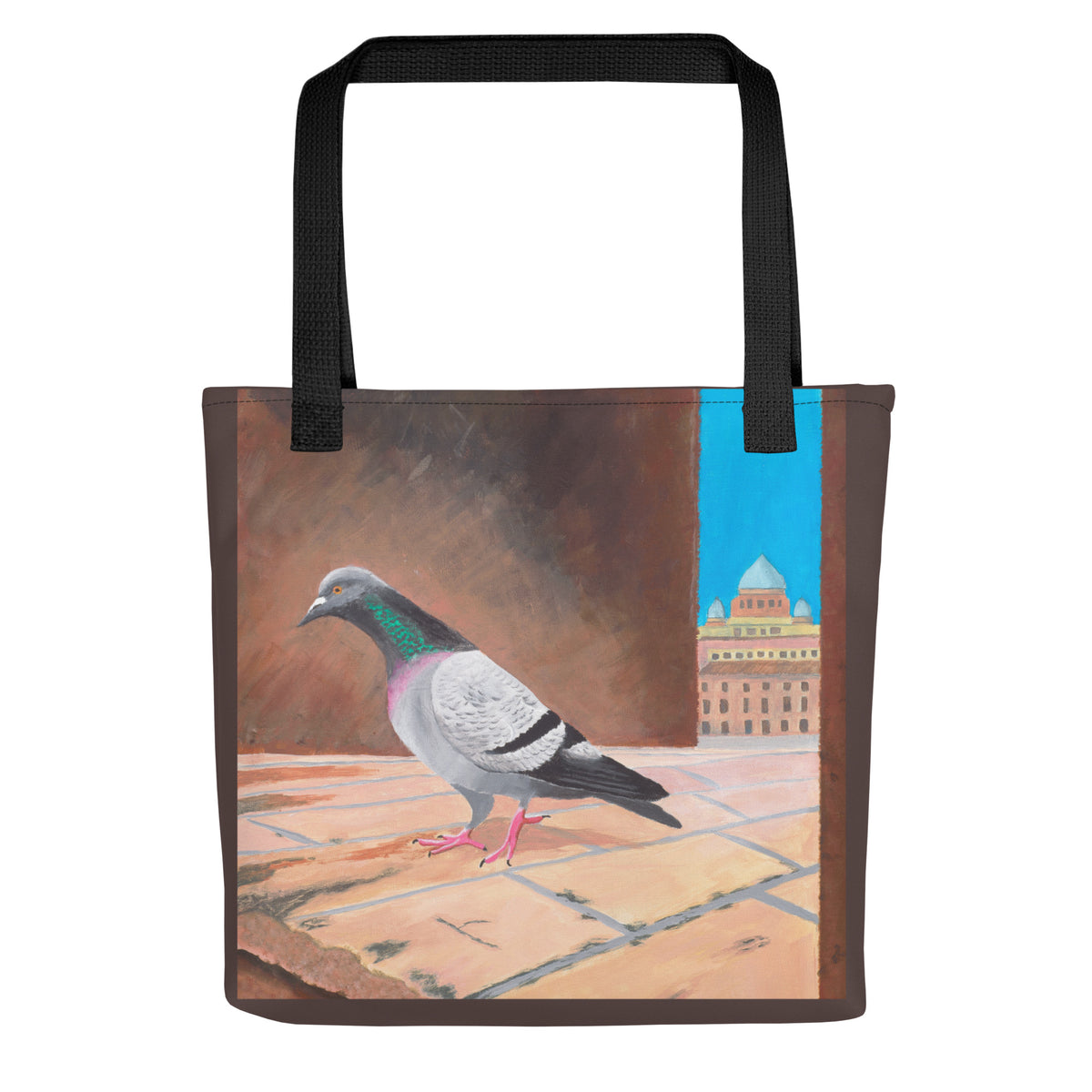 Roman Pigeon with Vatican in Background Tote Bag | Italy Travel Souvenir & Rome Aesthetic