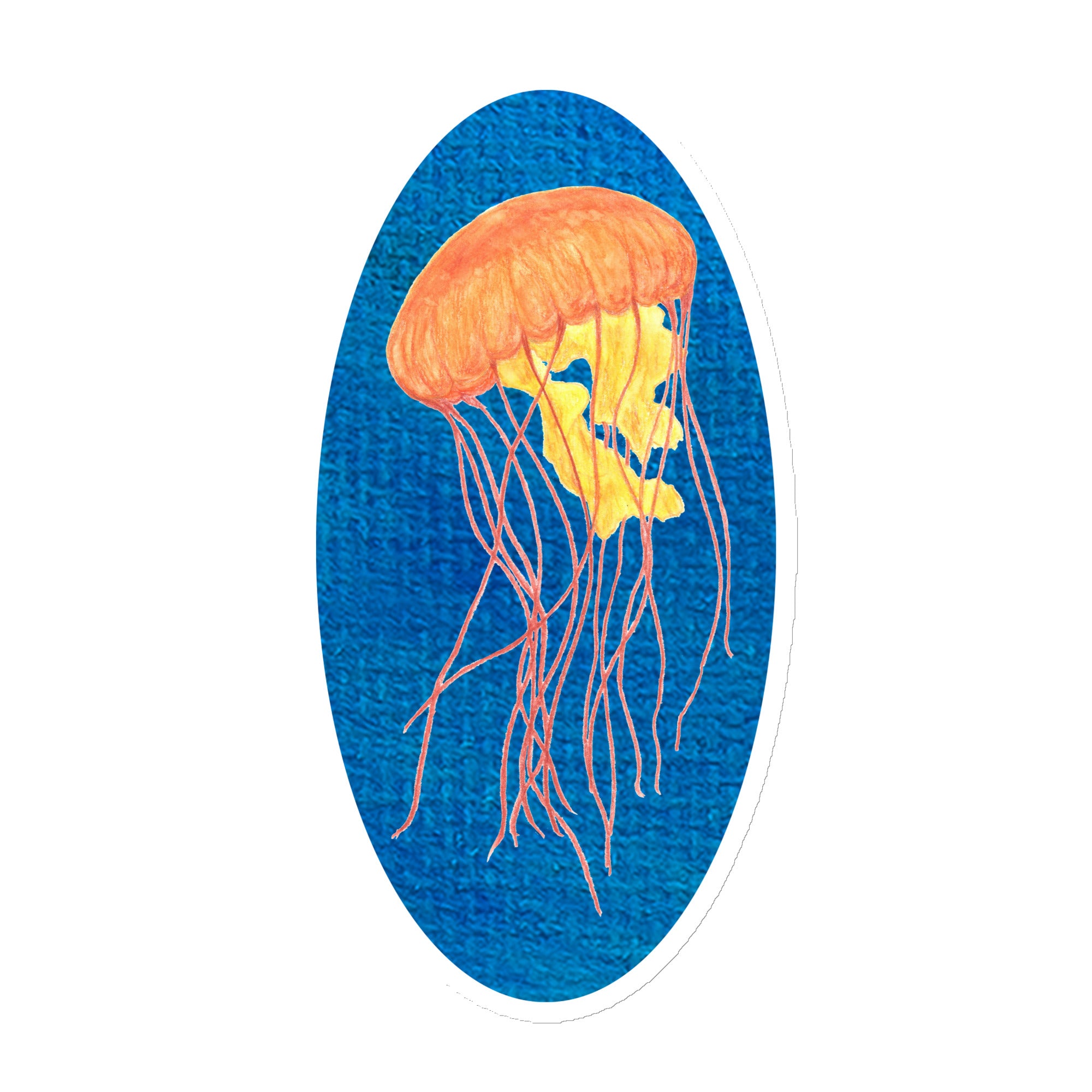 Jellyfish in Deep Blue Sea Magnet