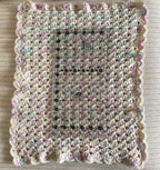 Cream Crochet Doll Blanket 15x20