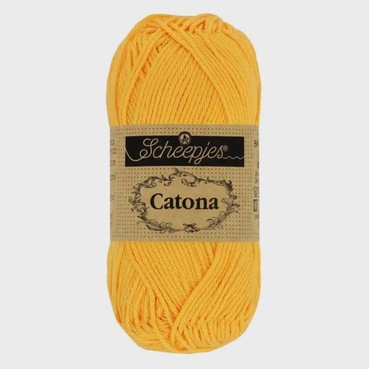 Yellow Gold Scheepjes Catona Cotton Yarn 10g - 208