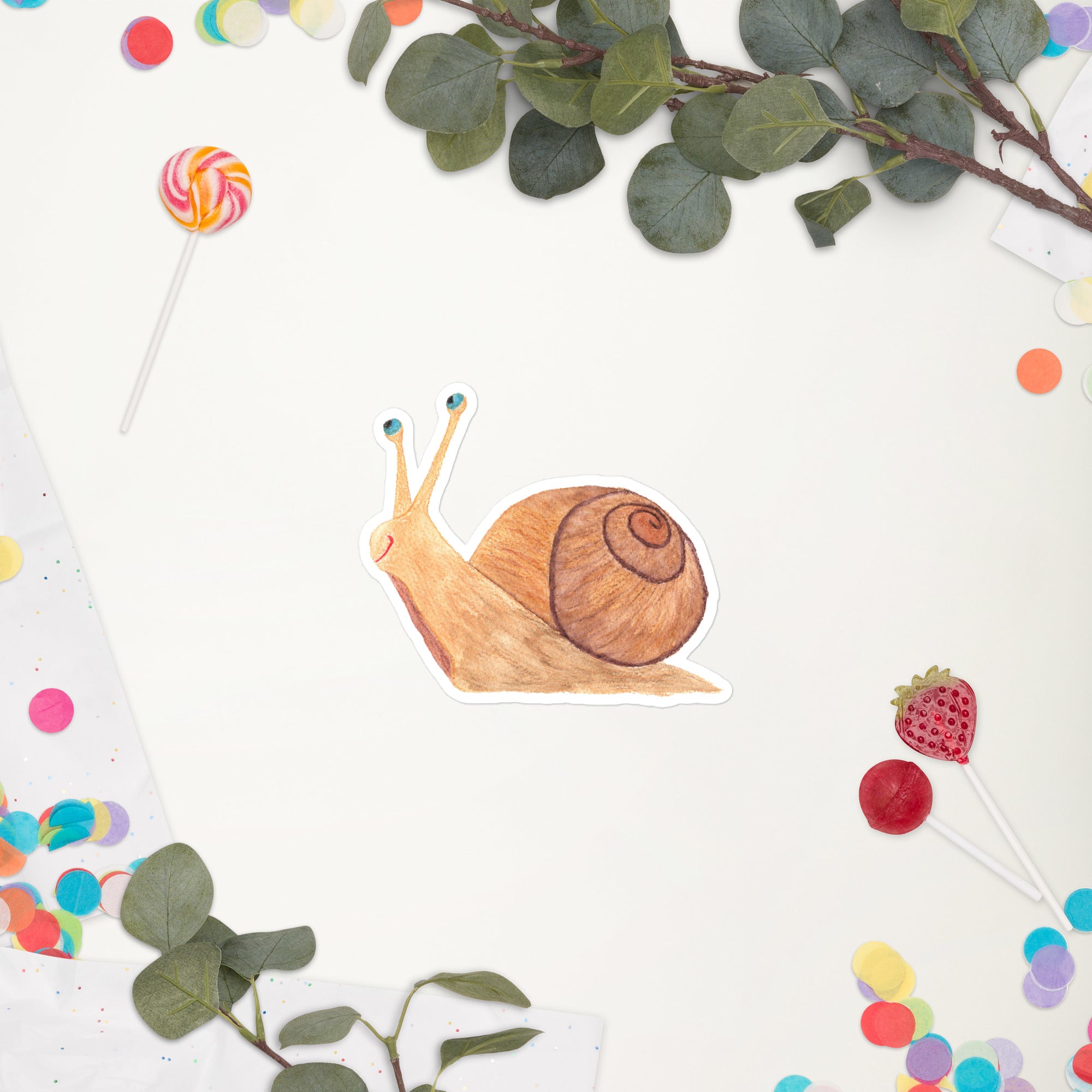 Comical Snail Bubble-free Vinyl Sticker
