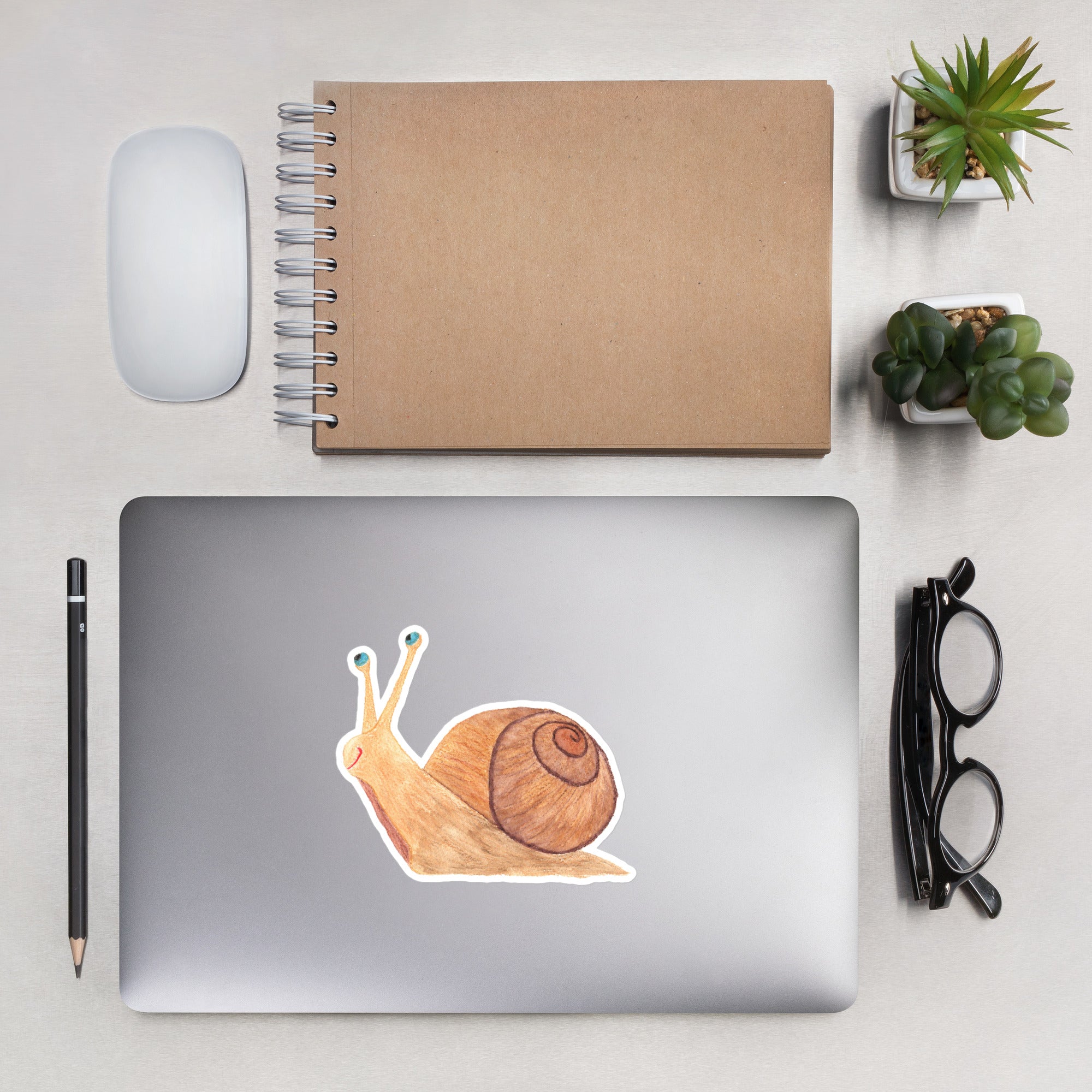 Comical Snail Bubble-free Vinyl Sticker