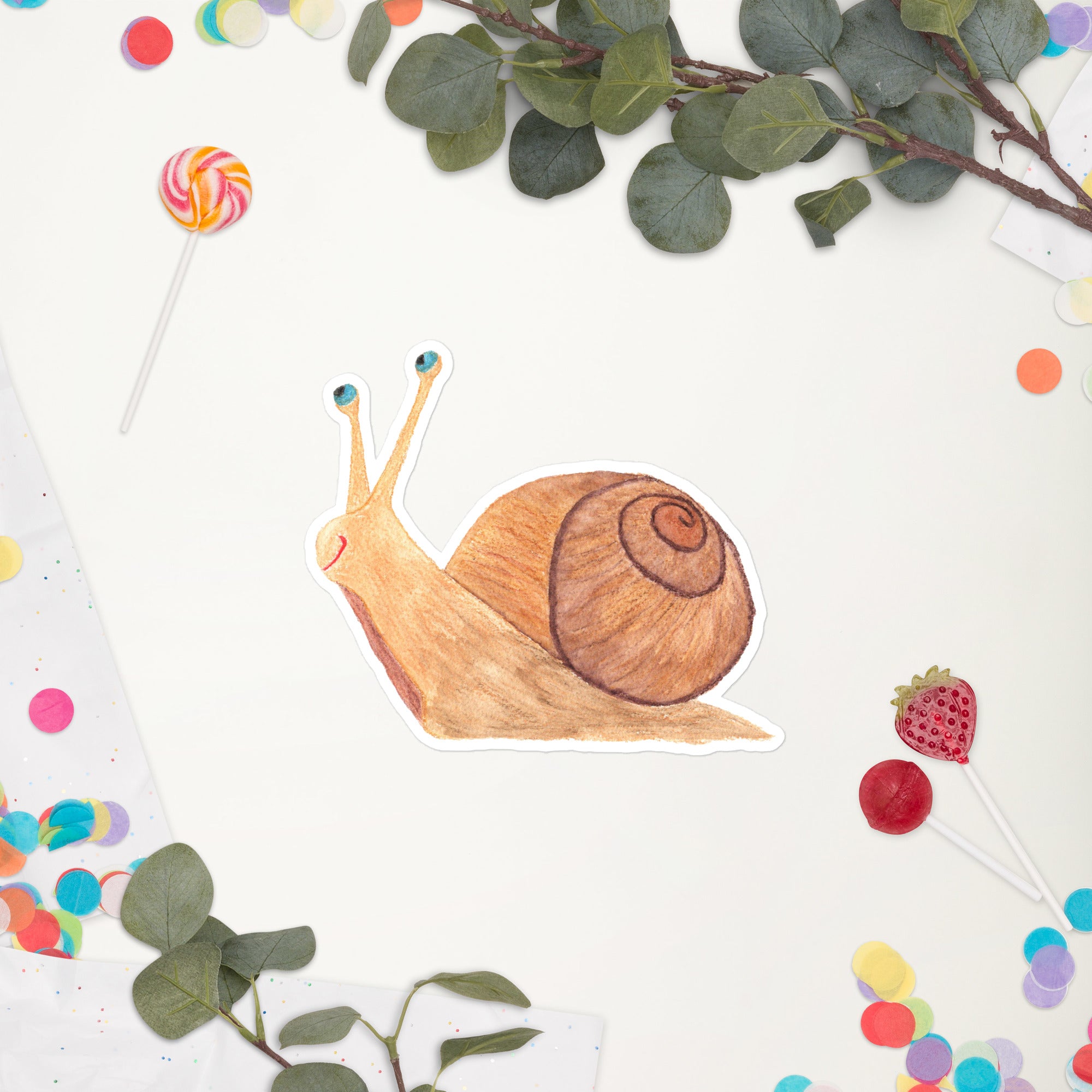 Comical Snail Bubble-free Vinyl Sticker