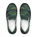 Amazonia Men’s Slip-on Canvas Shoes - Green Top - Choice of White or Black Soles
